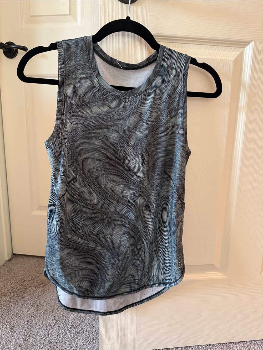 lululemon athletica Black and Gray Swirl Tank